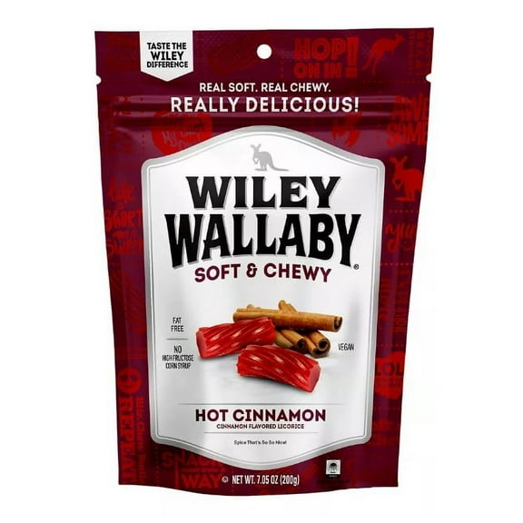 Wiley Wallaby 121193 Hot Cinnamon Licorice Soft & Chewy 7.05 oz.