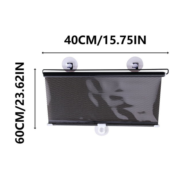 Chmadoxn Rideau de Douche, Pare-Soleil de Voiture Protection Solaire Isolation Thermique Rideaux Stores Enrouleurs Automatiques et Pare-Soleil de Fenêtre Automatiques Rétractables pour Usage Automobile Pare-Soleil Télescopique