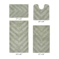 thumbnail image 5 of Better Trends 4 Piece Bathroom Rug Set 100% Cotton Extra Soft Tufted Bath Rug Water Absorbent Non-Slip Bath Mat Machine Washable (Dark Sage) Hugo Collection, 5 of 8