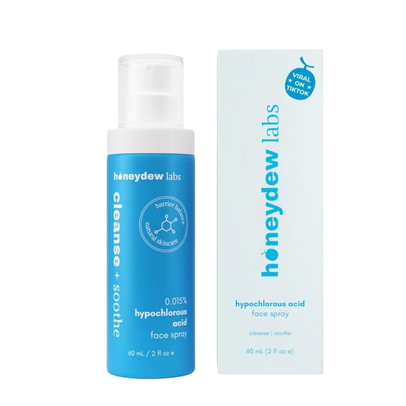 Honeydew Labs 0.015% Hypochlorous Acid Spray pH Optimized for Sensitive Skin - Acne, Redness, Rosacea, Eczema, Eyelid (2 fl oz)