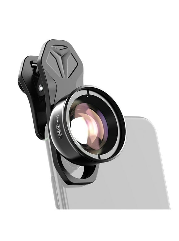 APEXEL APL-HB100mm Universal Smartphone Macro Lens 4K HD Phone Camera Lens No Distortion Blurry Background Compatible with 11/XS/XS Max/XR/X/8/8 Plus