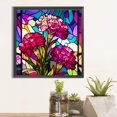 thumbnail image 4 of Pintura de diamante 5D DIY Taladro redondo completo Vidrieras Celosia Cristata Home Art, 4 of 9