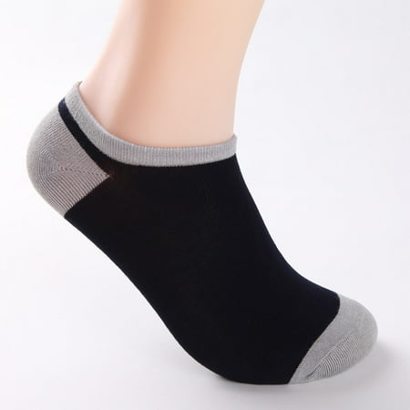 

1-Pack Men Bamboo No Show Socks Mesh Invisible Socks Solid Color Deodorant