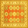 thumbnail image 1 of Ahgly Company Indoor Square Geometric Yellow Traditional Area Rugs, 5' Square, 1 of 4