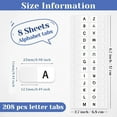 thumbnail image 2 of Triani 208Pcs A-Z Tab Dividers 8 Sheet Self-Adhesive 26 Letters Alphabet Label Stickers Alphabet Tabs for Notebooks Letter Tabs Small Alphabetical Index Tab for Notebook Dictionary, 2 of 7