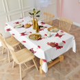 thumbnail image 3 of White Christmas Santa Pattern Rectangle Tablecloth 60"x102",Waterproof Polyester Rectangle Table Cloth, Wipeable Spillproof Polyester Tablecloth for Dining, Camping, Indoor and Outdoor, 3 of 6