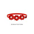 thumbnail image 3 of Pet Bow Tie Collar with Rhinestone Flower, Adjustable Glitter Sparkly Party Wedding Accessory for Cats Dogs, Polyester, Neck 28–42 cm, 14 x 4 cm, 3 of 6