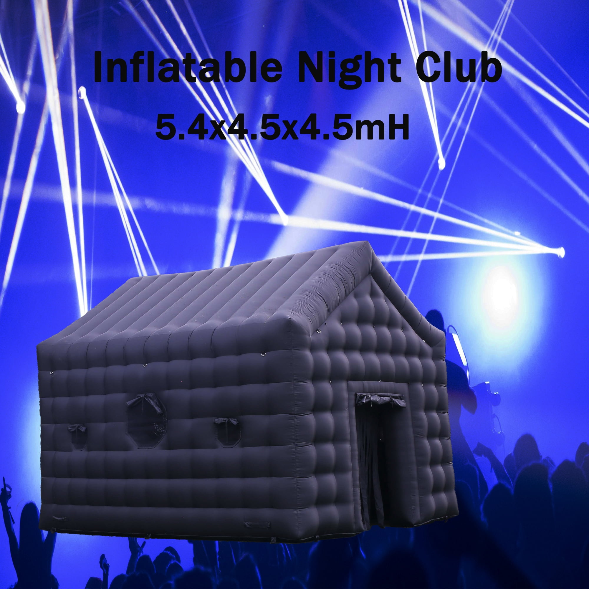 SAYOK 18x15x15 Ft Inflatable DiscoTent Portable Backyard Party Cube Nightclub Tent with Disco Light for Wedding Family Celebration