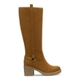 thumbnail image 3 of STYLE & COMPANY Womens Brown Harness Strap Ring Hardware Detail Side Pull Tab Padded Brettaa Round Toe Block Heel Zip-Up Riding Boot 6.5 M, 3 of 4
