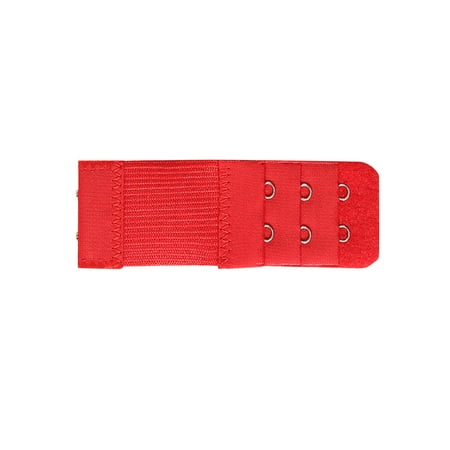 

Sksloeg Women s Bra Strap Extenders Women Elastic Extensions Bra Extender Set 3 Rows x 2 Hooks Red One Size