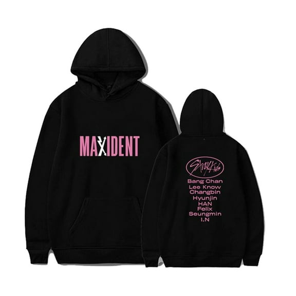 Stray Kids MAXIDENT Hoodie Sweatshirt Spring Autumn Cool Logo Printed Unisex Pullovers