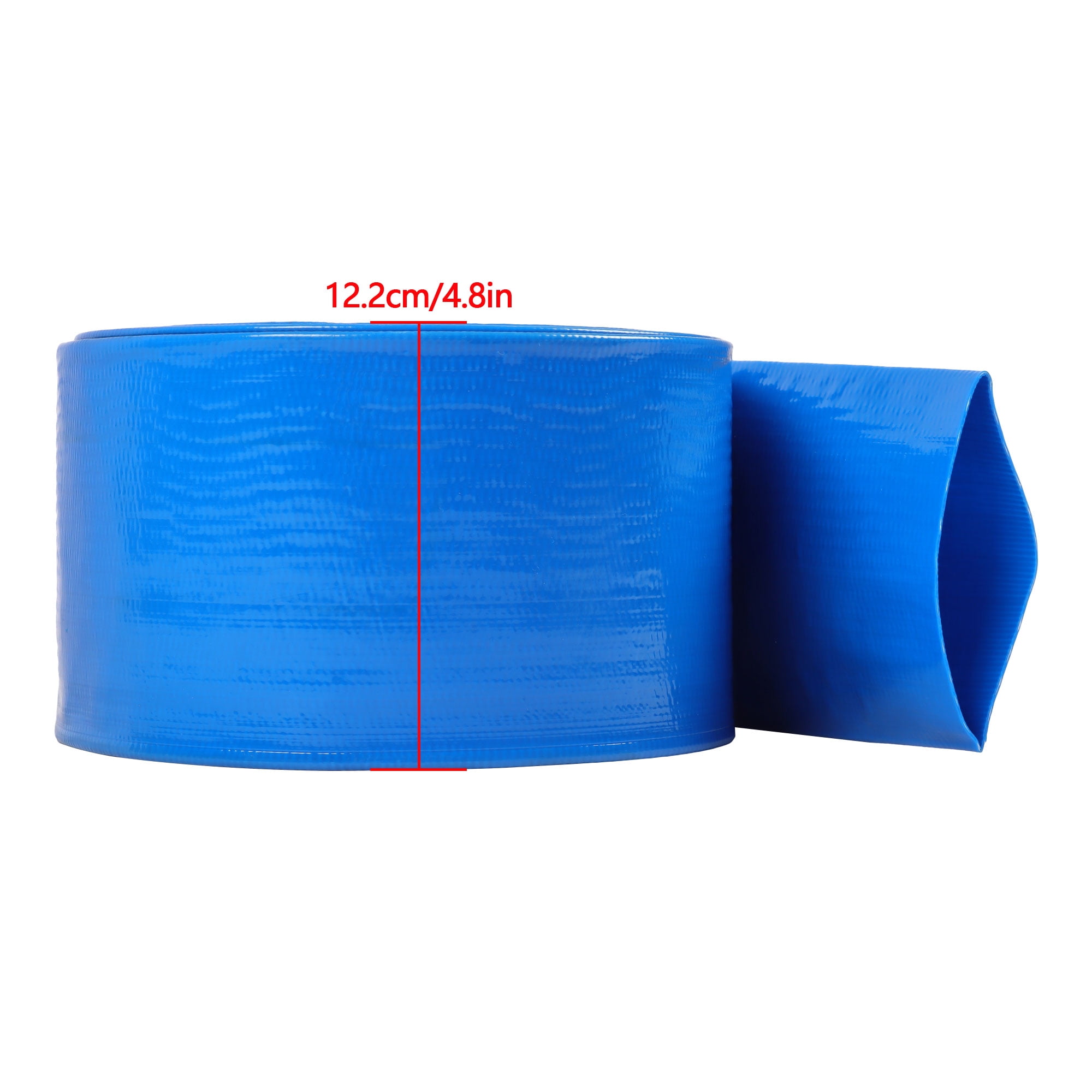 findmall 3" x 25FT Irrigation Discharge PVC Hose with Two Hose Collets For Swimming Pool