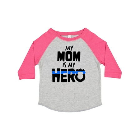 

Inktastic My Mom is My Hero Police Officer Family Gift Toddler Boy or Toddler Girl T-Shirt