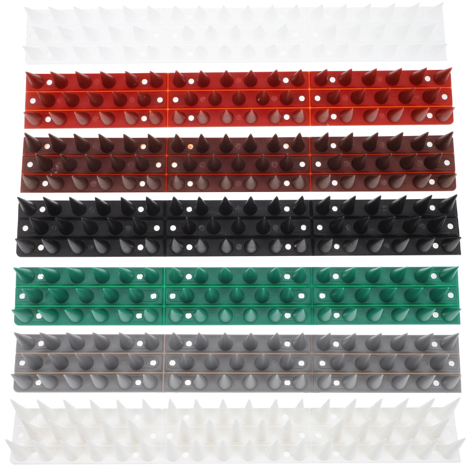 7pcs Plastic 3Section Bird Repellent Stab Mats Bird Cat Deterrent Mats