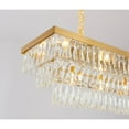 thumbnail image 3 of Bethel International Chandelier  Gold Metal & Crystal, 3 of 5