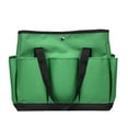thumbnail image 2 of Yalin Tool Bag Garden Tote Large Organizer Bag Carrier Gardening Storage Tote with Interior Exterior Side Pockets Handles Strap for Garden Plant Tool Set Store Content Bag, 8 Storage Pockets (Green), 2 of 5