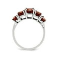 thumbnail image 4 of Sterling Silver Five Stone Natural Garnet Ring 4.0 Carat (ctw), 4 of 5