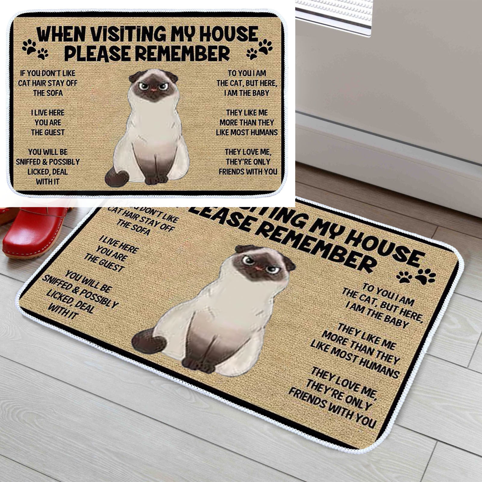 onhuon keep in mind when visiting the house personalized door mats