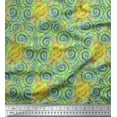 thumbnail image 1 of Soimoi Velvet Fabric Shells Ocean Printed Fabric 1 Yard 58 Inch Wide, 1 of 1