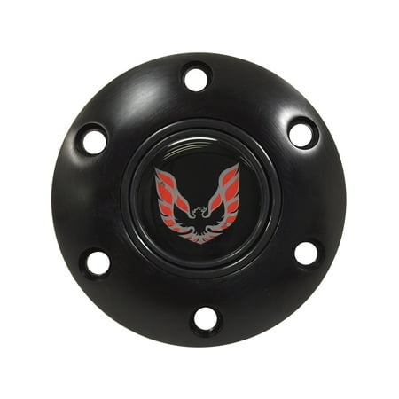 - Volante Steering Wheels S6 Horn Button; w/Pontiac Red Firebird Emblem; Black; 6-Bolt