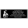 thumbnail image 3 of Photo Memorial Bench Plate, Personalized Plaque, Door Name Plate, Building Sign, Engraved Tree Plaque, Multiple Sizes and Colors(Black With White Writing), 3 of 12