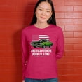 thumbnail image 4 of American Venom Muscle Car Women's Long Sleeve T-shirt RT Street Racing V8 V12 Perfomance Power Ride Speed Lovers Horsepower, 4 of 7