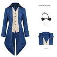 thumbnail image 7 of Busydd Mens Tailcoat Long Sleeve Button Tuxedo Jacket Fashion Prom Performance Retro Tailcoat Steampunk Medieval Costume S, 7 of 7