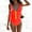 !Orange, variant on Rigardu Hot Sale!! Women Zipper Front Low Back High Cut One Piece Swimsuit Bathing Suit Women's V Neck Zipper Backless Beach Bikini Swimsuit with Padded Black M