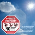 thumbnail image 4 of Private Property No Trespassing Soliciting Loitering All Offenders Will Be Prosecuted to The Full Extent of The Law (5 Pack) 6 inch X 6 inch Octagon Vinyl Label Decal Sticker Weather, 4 of 5