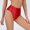 Red, variant on Women Underwear Glossy Briefs Wet Look Knickers Solid Shiny Panties Underpants