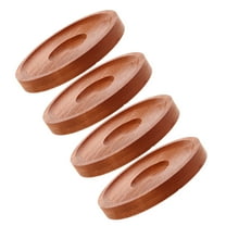 OUNONA 4pcs Wood Coasters Absorbent Set for Drinks with Rotatable Design for Glass Cups and Whiskey Glasses Protecting Coffee Tabletop