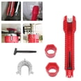 thumbnail image 4 of Llave De Tubo De Baño Llave de tubo de baño 8 en 1, herramienta de reparación de tuberías de agua roja, desmontable para el hogar, 4 of 8