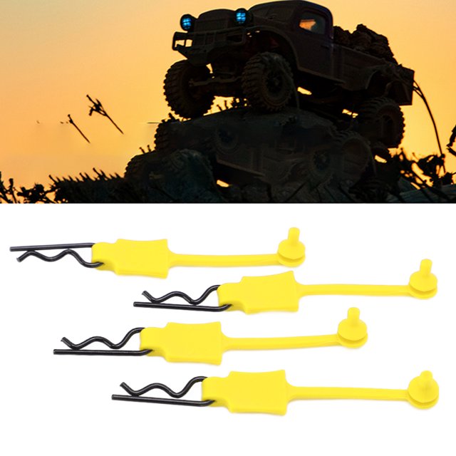 RC Corps Clips Broches, 4Pcs 1/10 RC Corps de Voiture Clips R Broches Universelles RC Voiture Coquille Verrou Clip Remplacement Modèle Voiture Coquille Accessoire RC Pièce de Rechange