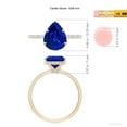 thumbnail image 4 of ANGARA Lab Grown 3 Ct Pear Blue Sapphire Hidden Engagement Ring for Women in 14K Yellow Gold (Size-10x8mm) | September Birthstone, Anniversary, Jewelry Gift for Women | Lab-Grown Blue Sapphire Ring, 4 of 8