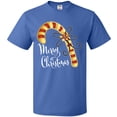 thumbnail image 3 of Inktastic Merry Christmas Red and Gold Candy Cane T-Shirt, 3 of 5