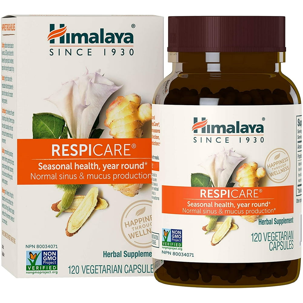 Himalaya RespiCare for Healthy Breathing and Sinus Support, 570mg, 120