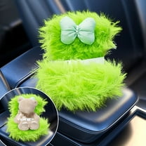 XIAOLE Car Seat For Dolls With Soft Furry Cushion For 12cm Dolls, Car Seat Doll, Air Outlet Dolls Seat Ornaments With Air Vent Clip And Desktop Stand, For Doll Fans And Collectors (Green)