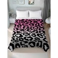 thumbnail image 4 of Pink Gray Ombre Leopard Flat Sheets Only Twin XL Size, Soft Breathable Bed Top Sheets for Mattress, Modern Abstract Art Aesthetics Luxury Bedding Flat Sheets for Home Hotel Bedroom Bed Protection, 4 of 9