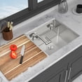 thumbnail image 3 of 21-in Undermount Workstation Bar Sink with Folding Faucet And Cutting Board 16 Gauge Stainless Steel Single Bowl Prep Sink, 3 of 10