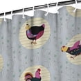 thumbnail image 3 of Gray Chicken Circle Pattern Shower Curtain 84"x72" ,Bathroom Decorative Shower Curtains Set with 12 Hooks,Modern Waterproof Washable Shower Curtain, 3 of 6