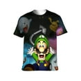thumbnail image 2 of Cartoon Scary Luigi's Mansion Unisex Short-sleeve Shirt For Men Women Novelty 3D Print T-Shirt Soft Comfortable Tee Shirts, 2 of 7