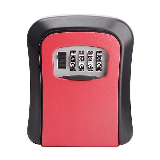 Caja de bloqueo de llaves Combinación de 4 dígitos Caja de almacenamiento de seguridad para llaves de montaje en pared para compartir llaves de forma segura en interiores y exteriores