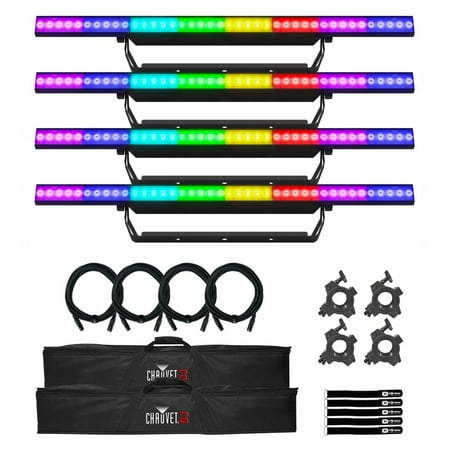 Chauvet DJ COLORstrip PIX ILS Full-Size LED Strip Light 4-Pack with Bags Package