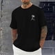 thumbnail image 1 of Ceisia Men's Casual Crew Neck T-Shirt with Palm Tree Print Breathable Stretch Short Sleeve Tee Gift, 1 of 6