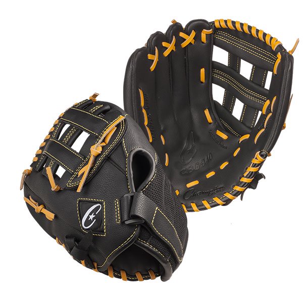 12 INCH LEATHER & NYLON BASEBALL/SOFTBALL GLOVE RIGHT HANDED