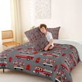 thumbnail image 4 of Erosebridal Cartoon Fire Engine Queen Comforter Set, Truck Theme Bedding Comforter Set for Boys, Red Gray, Gray Reversible, 1 Comforter and 2 Pillowcases, 4 of 6