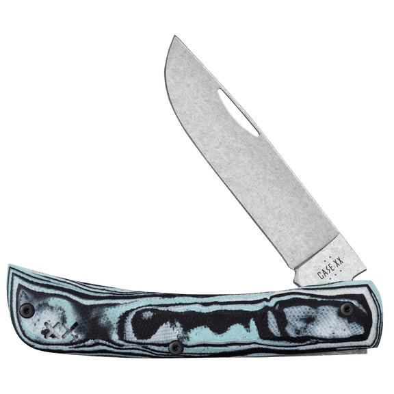 Case XX Knives Sod Buster Jr Seafoam Green Burl G-10 S35VN Stainless Pocket Knife
