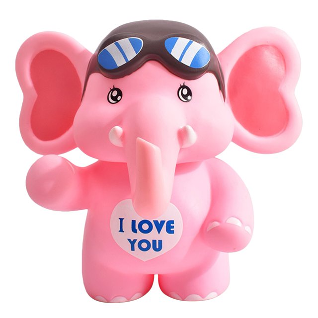 Bank Saving Pot Lightweight PVC Elephant Piggy Bank Original Elephant Coin Bank Durable Travel Money Box for Children Gift heqiyong LED