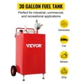 thumbnail image 1 of VEVOR Caddy de combustible de 30 galones, tanque de almacenamiento de combustible en 2 ruedas, Caddy de gas portátil con bomba de transferencia manual, contenedor de combustible diesel de gasolina pa, 1 of 9