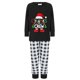 thumbnail image 3 of Conjunto de pijamas navideños familiares a juego: camisetas con estampado de letras y pantalones a cuadros. Pijamas de vacaciones para papá, mamá e hijos., 3 of 9